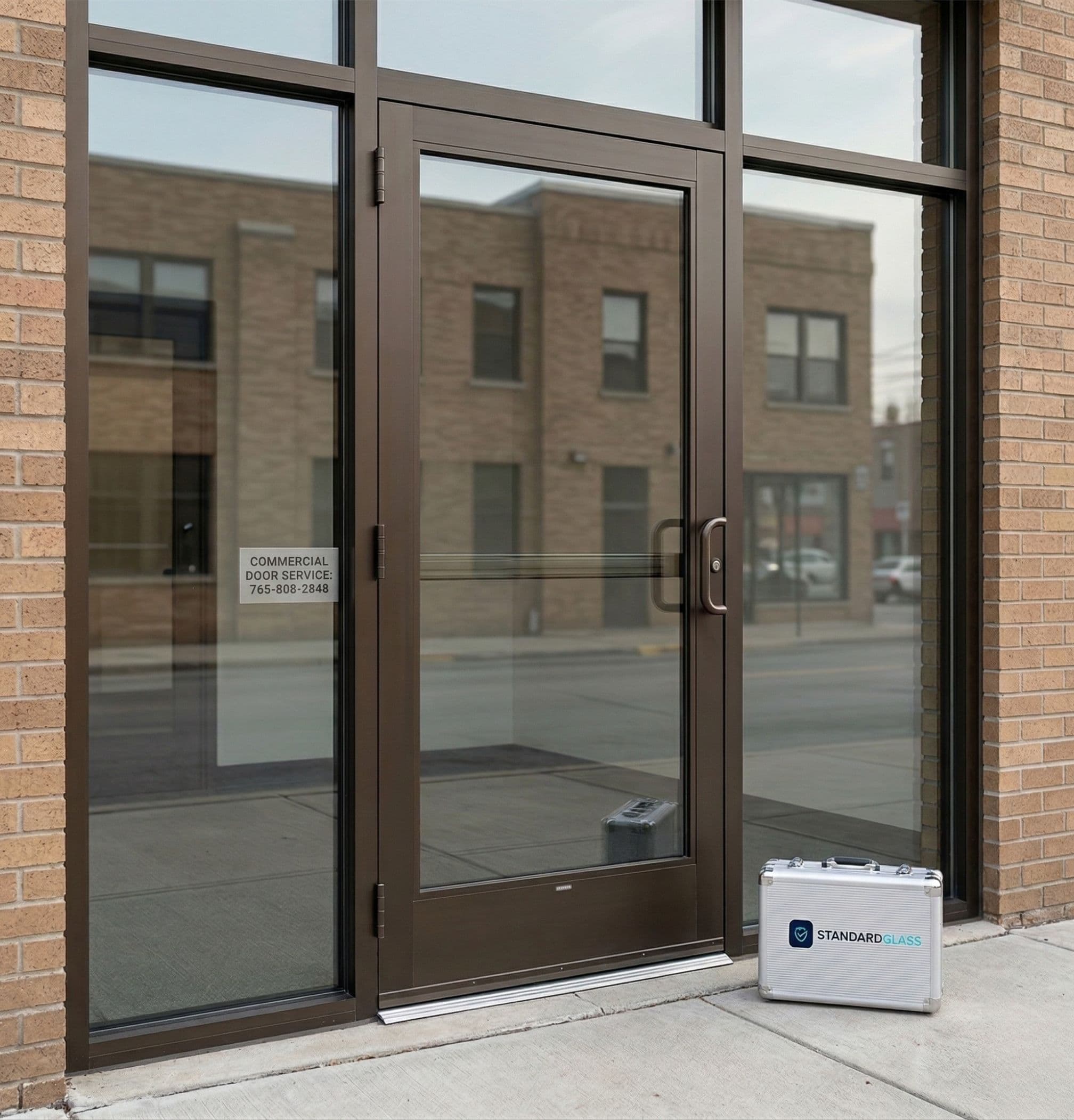 Commercial door hardware detail