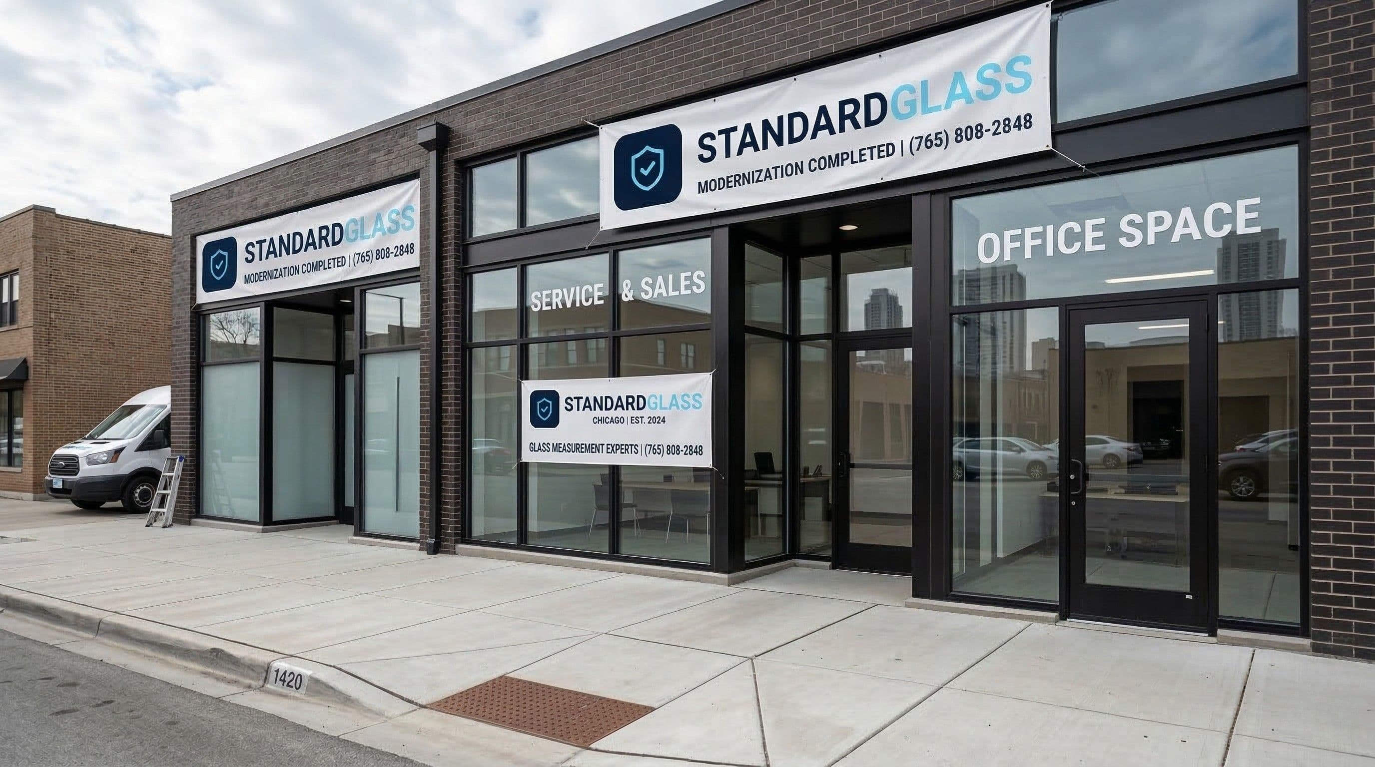 Commercial door glass service
